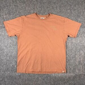 CAT Caterpillar Color Plus Co T-Shirt Men's Small Tan Orange Short Sleeve
